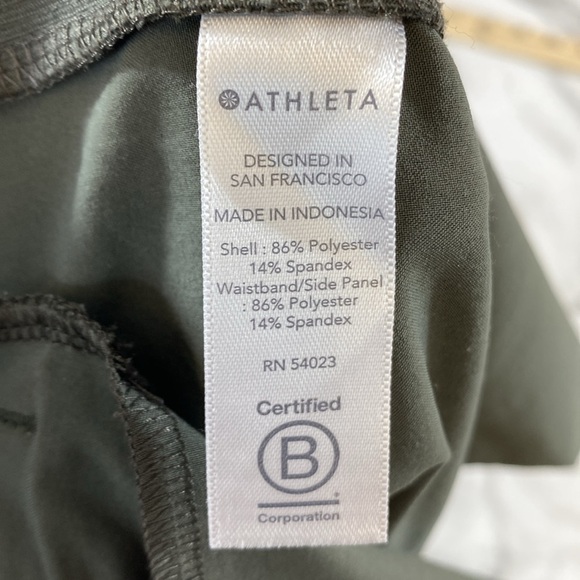 Athleta Brooklyn Ankle Pants Womens Size 8 Green Athletic Pull-on Sporty - Picture 13 of 15